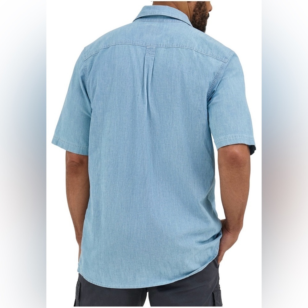 Wrangler® Men's Relaxed Stretch Short Sleeve Shirt - Picture 4 of 4